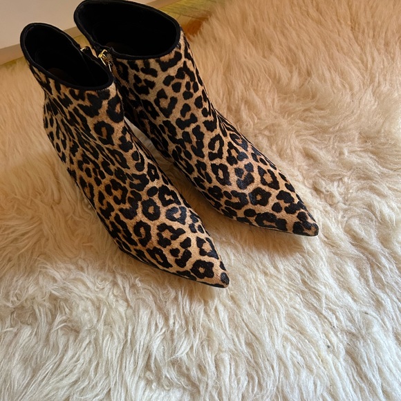 Sam Edelman Animal print Genuine Calf hide Ankle boots Stiletto Heel - Picture 5 of 14